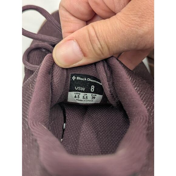 Black Diamond Equipment Women Sz 8 Maroon Knit Circuit Shoes Sneaker - Picture 10 of 10